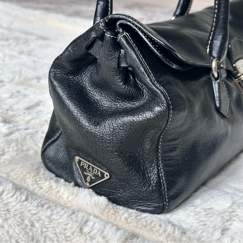 PRADA Soft Calf Easy Shoulder Bag Black - Picture 9 of 16